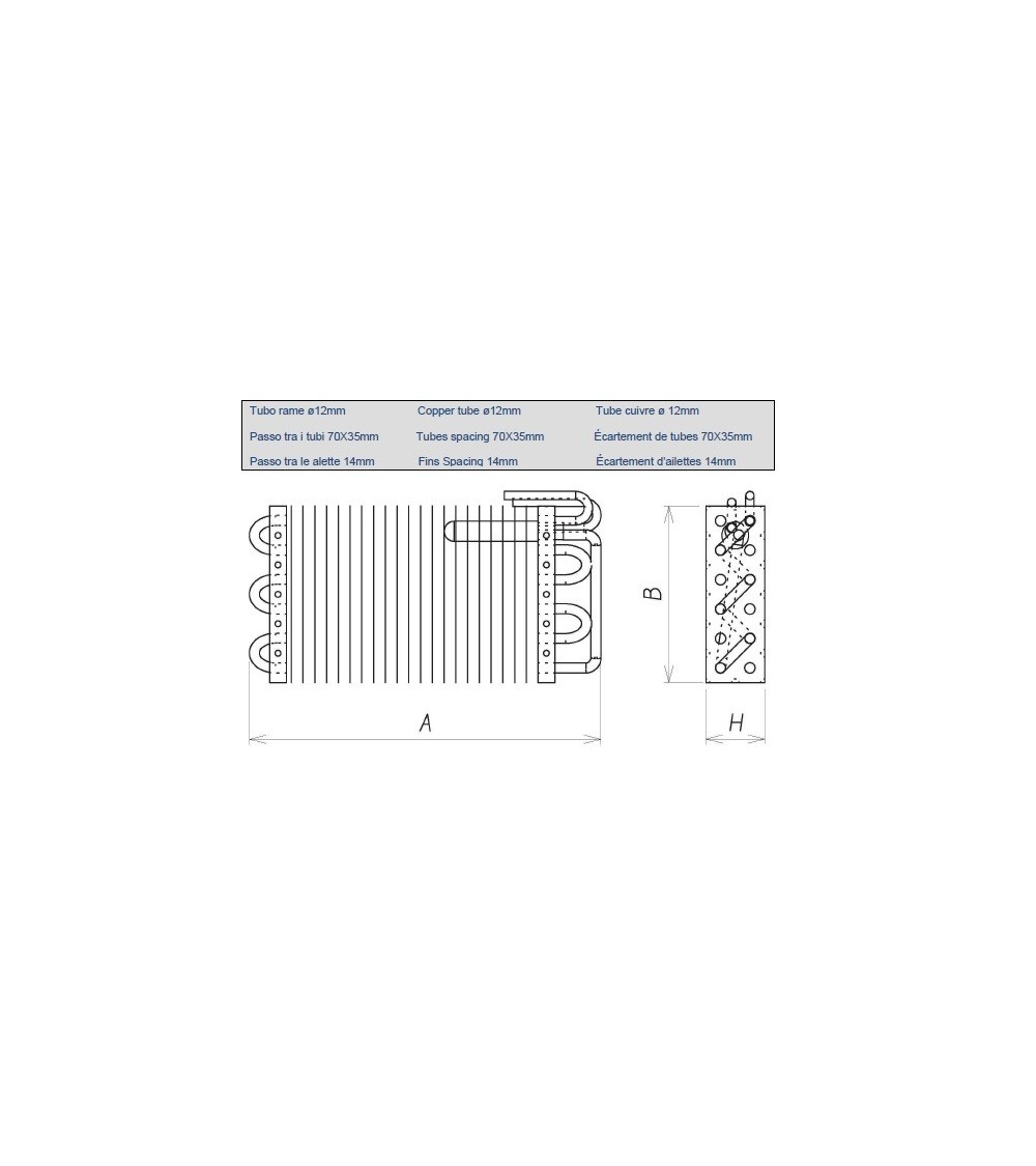 SBT 840/75    EVAPORATORE  PERSOTTOBANCOSTATICO