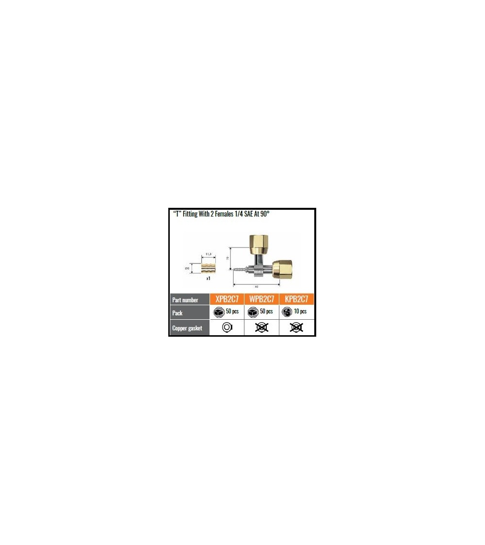 KPB2C7   PZ.10  RACCORDO A T   90°QUADRA 2  A PRESSARE