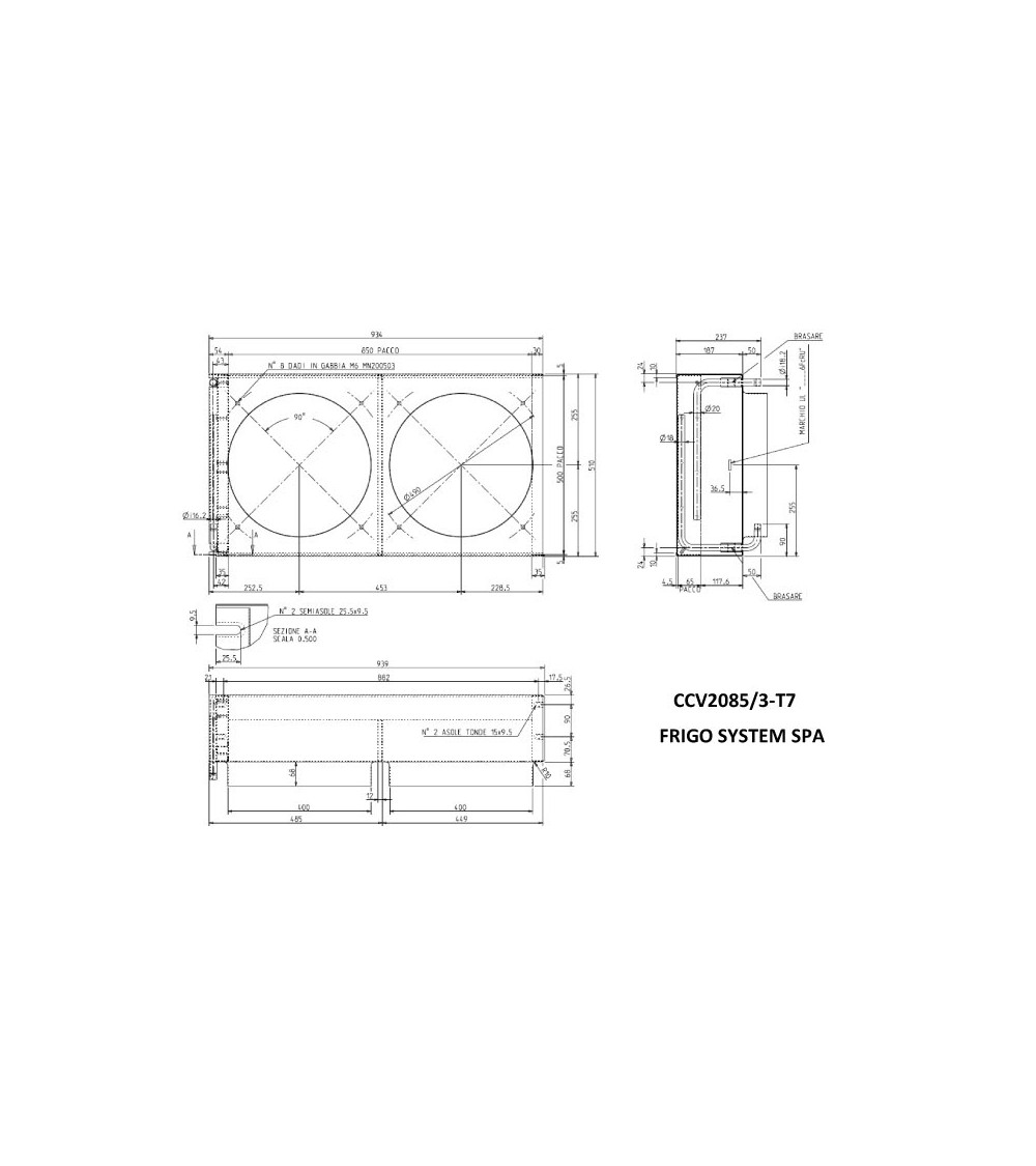 CCV 2085/3-T7-UL RAL9005 CONDENS.ERP2015D87736  D.400  H.68