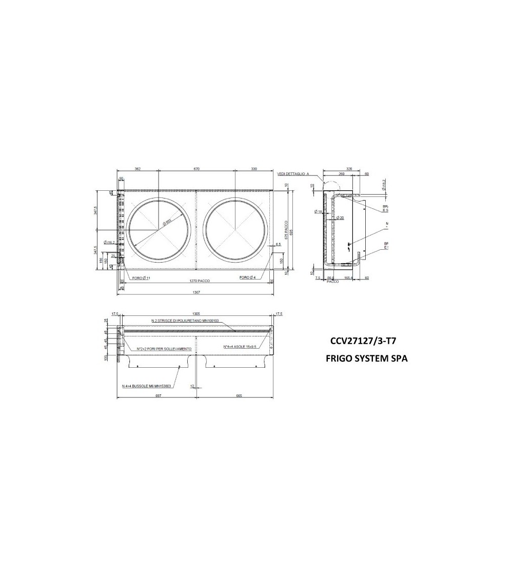 CCV 27127/3A-T7  RAL9005 CONDENS.ERP2015B06099  2X500 BOCC. H110+NERV.