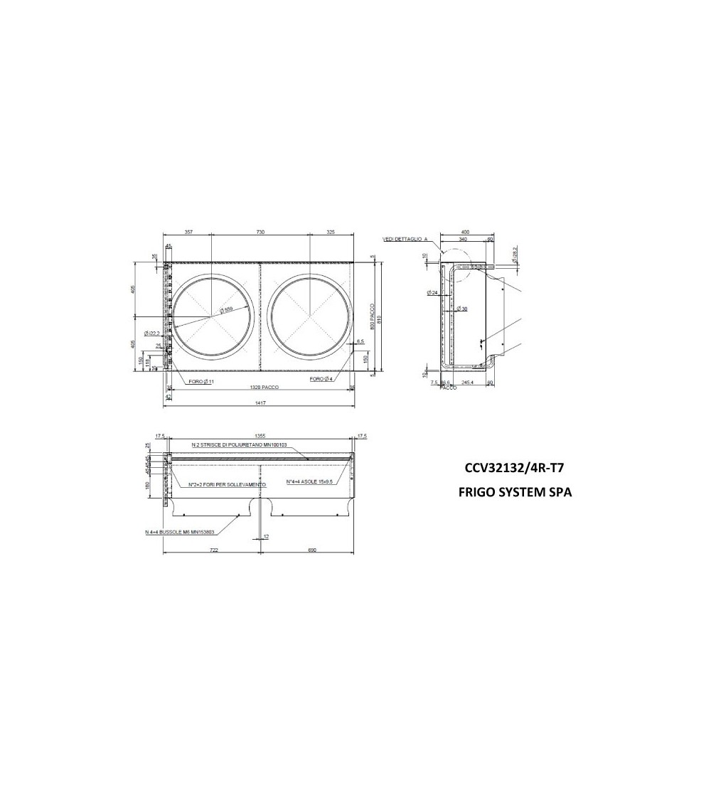 CCV 32132/4R-T7  RAL9005 ERP2015 CONDENS2X560 BOCC. H133+NERV. B06101