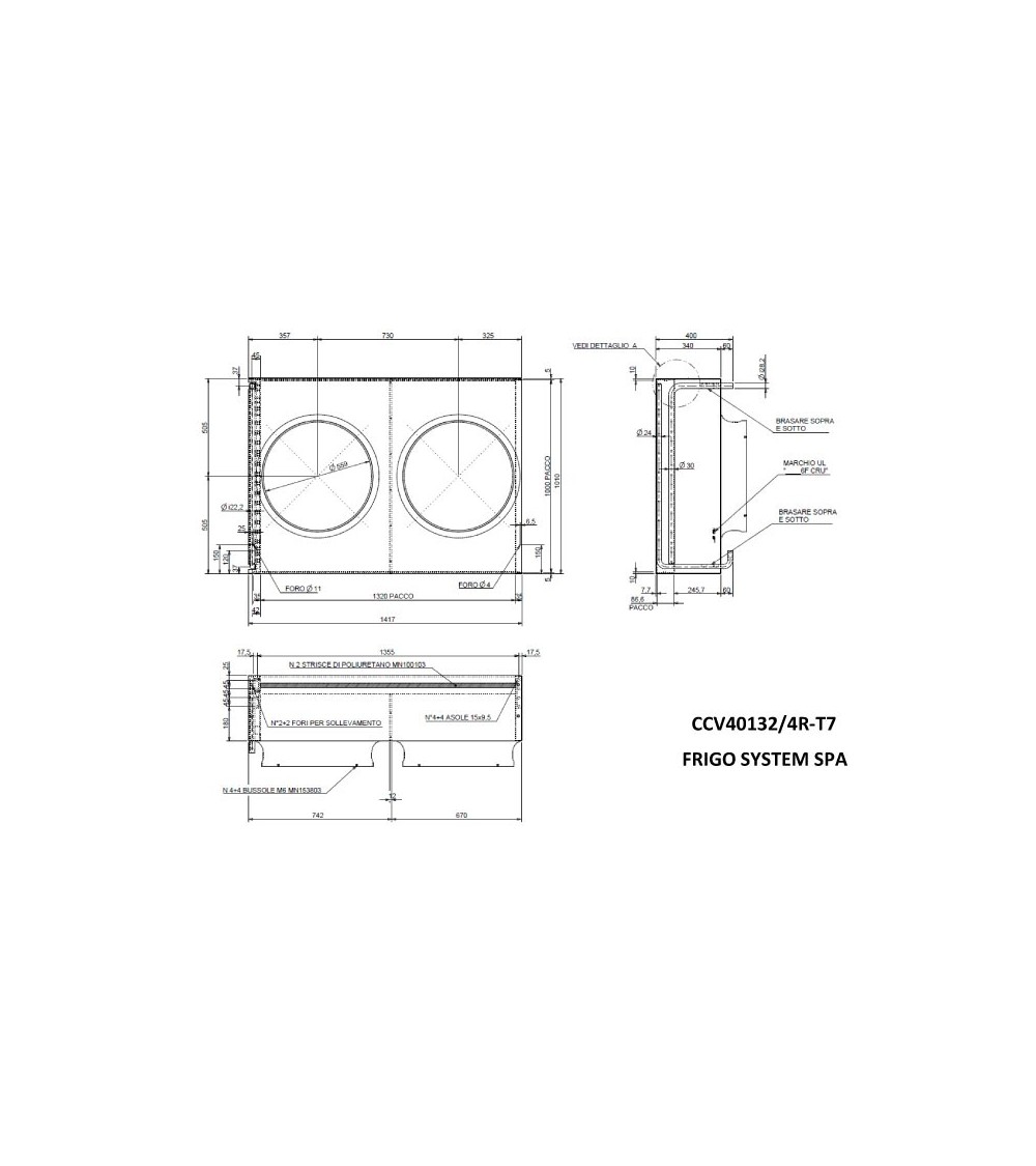 CCV 40132/4R-T7  RAL9005 ERP2015 CONDENSB06102 2X560 BOCC. H133+NERV.