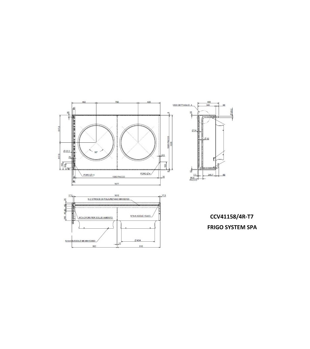 CCV 41158/4R-T7 RAL9005  ERP2015 CONDENS2X630 BOCC. H150+NERV. B06103