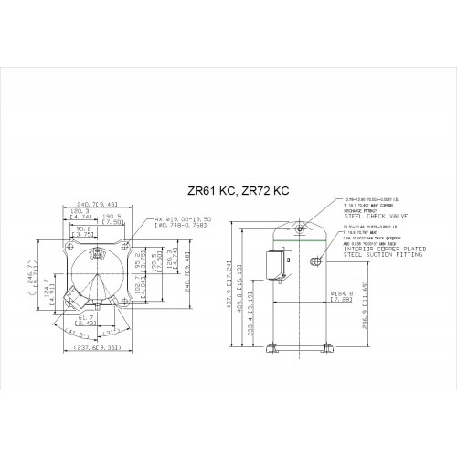 DWM ZR72KCE-TFD522 COMPRESSORE 380/3/50