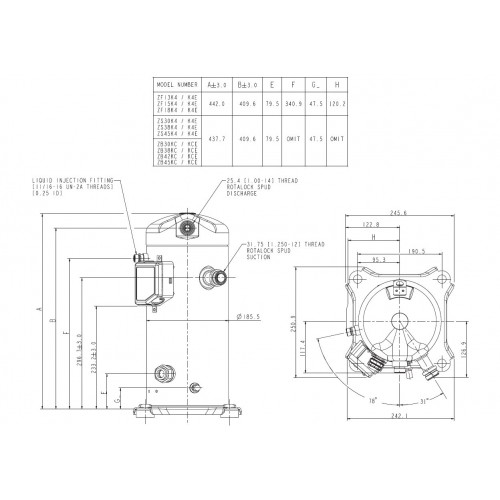 DWM ZB38KCE-TFD551 COMPRESSORE 380/3/50