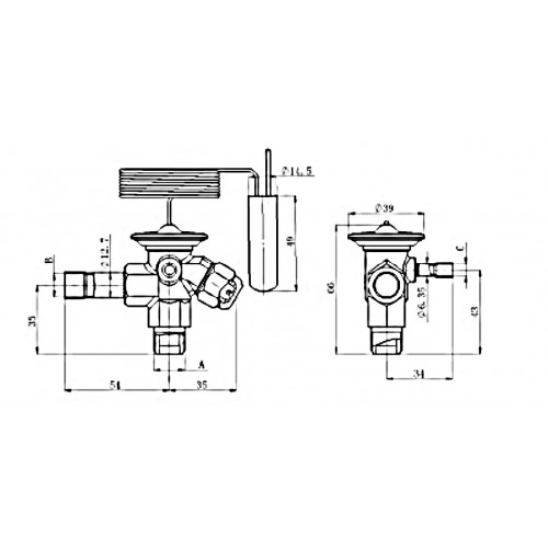 RFKH11E-4.5-53  VALVOLA TERM EQ.EST. ODS R452A