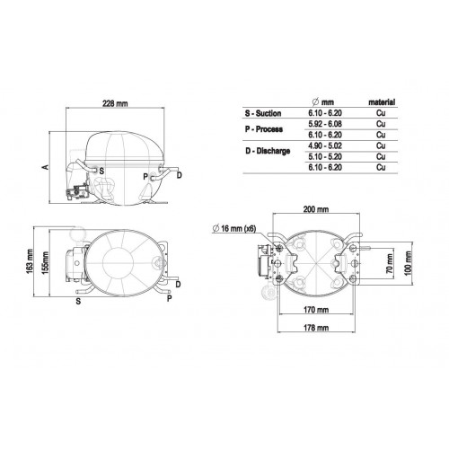 EMT45HDR   C/SCAT. COMPRESSORE R134A HBP 3,97CC