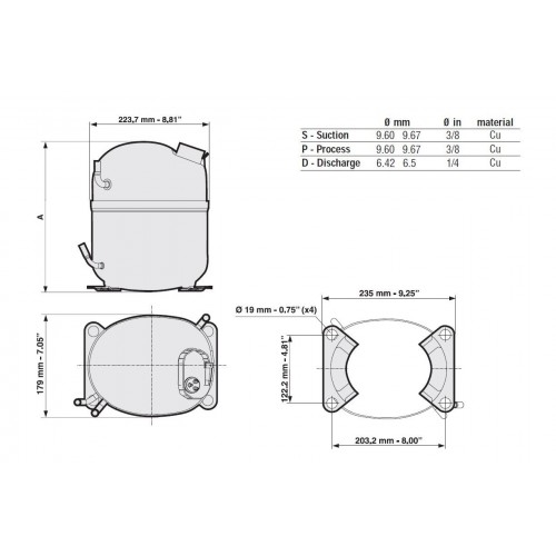 NJ6226ZX-G   GEMINI   COMPRESSORE  R134 