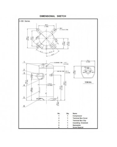 C-SBP 235H38B 6 HP COMPRESSORE SCROLL R410A