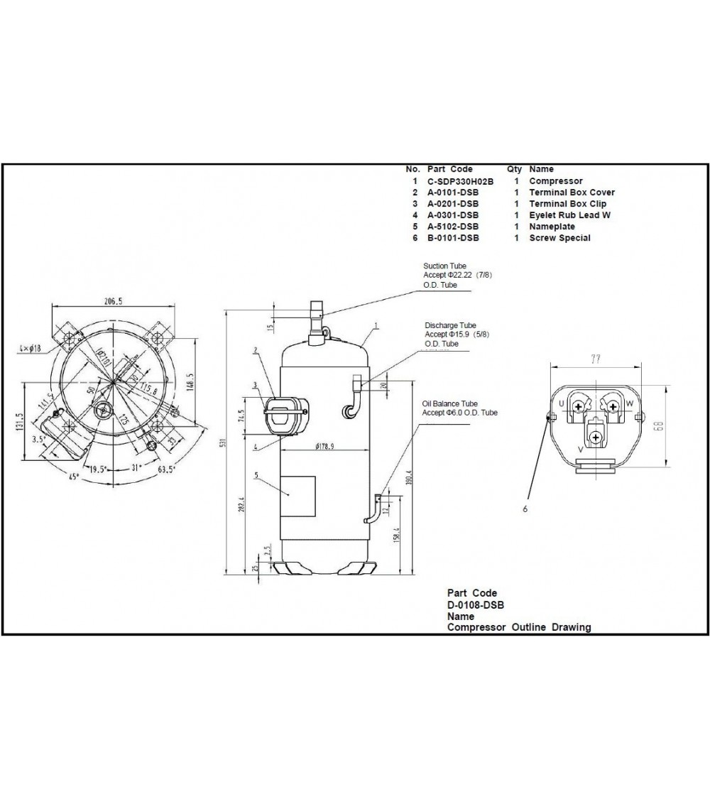 DC C-SDP330H02B COMPRESSORE INVERTER 