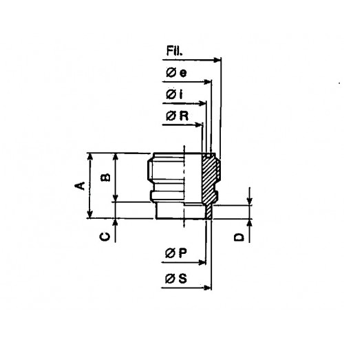 100 -16      4400.002.0 RACCORDO ROTALOK MASCHIO DIRITTO USCITA D.16