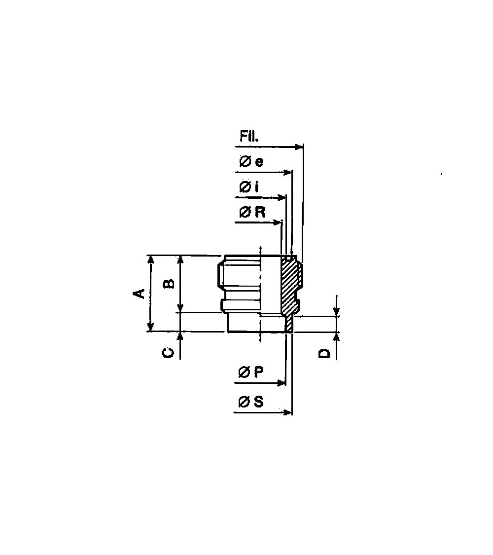 100 -16      4400.002.0 RACCORDO ROTALOK MASCHIO DIRITTO USCITA D.16