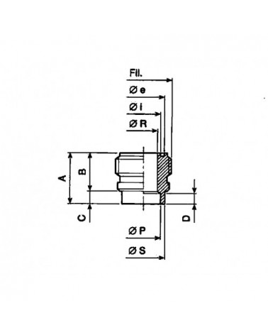 100 -16      4400.002.0 RACCORDO ROTALOK MASCHIO DIRITTO USCITA D.16