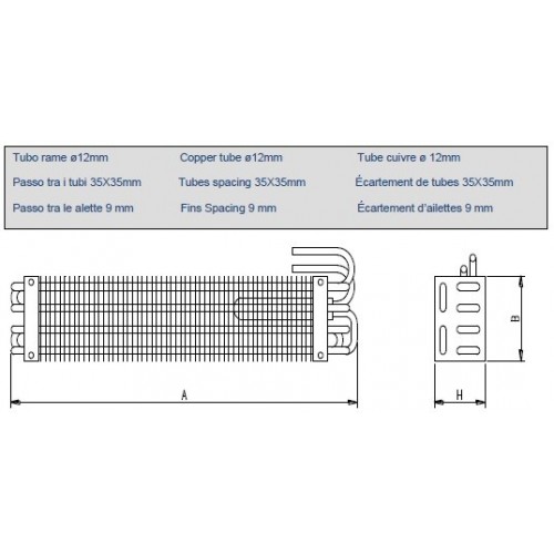 VTR  12/150   EVAPORATORE  PER VETRINE 