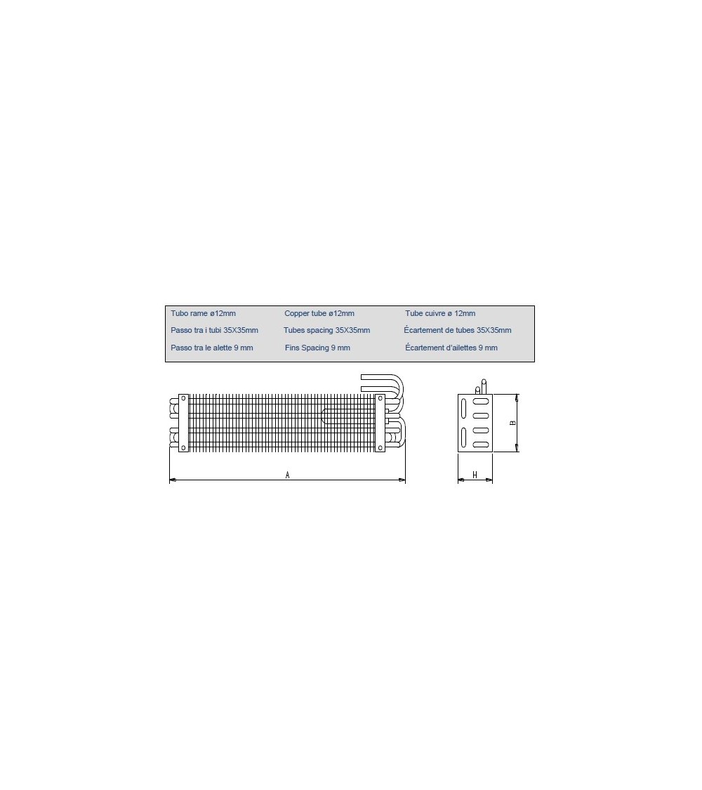 VTR  12/150   EVAPORATORE  PER VETRINE 