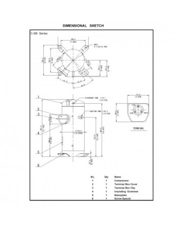 C-SBP120H38B COMPRESSORE 