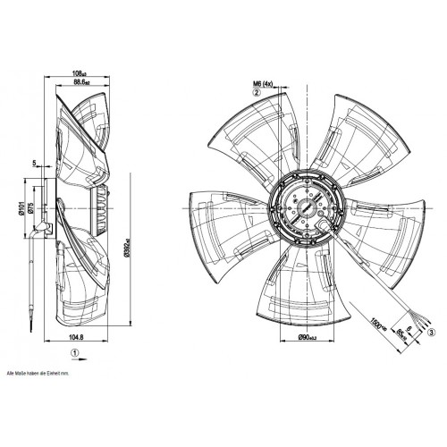 A6E400-AN24-07  D. 400 P.M.  VENTILATORE 900 GIRI    EX ...AP10-07