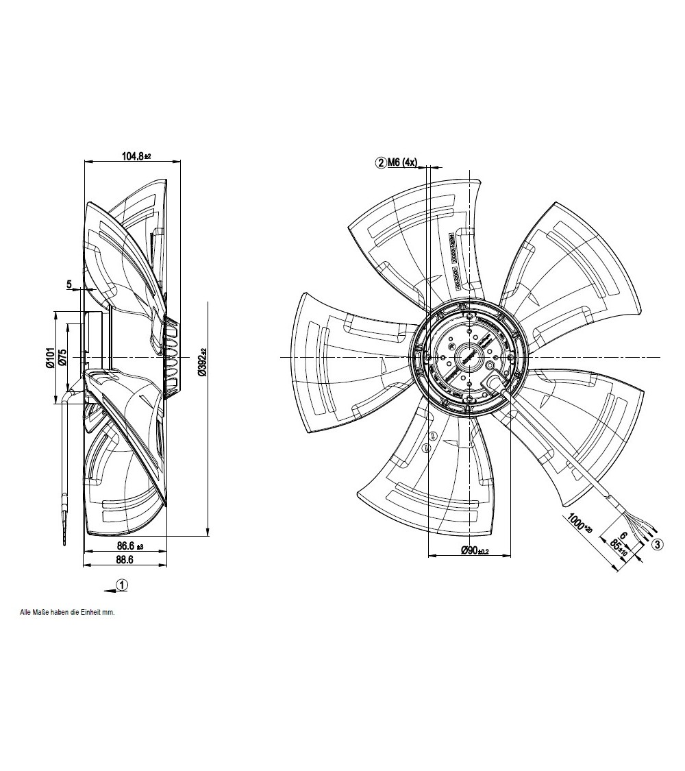 A6E400-AN24-09  D. 400 A.M.  VENTILATORE 900 GIRI    EX ...AP10-09