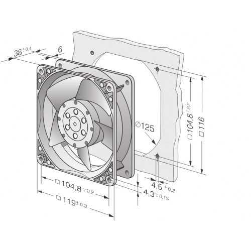 4656 N  PAPST  VENTILATORE    SU CUSCINE TTI ex W2S107