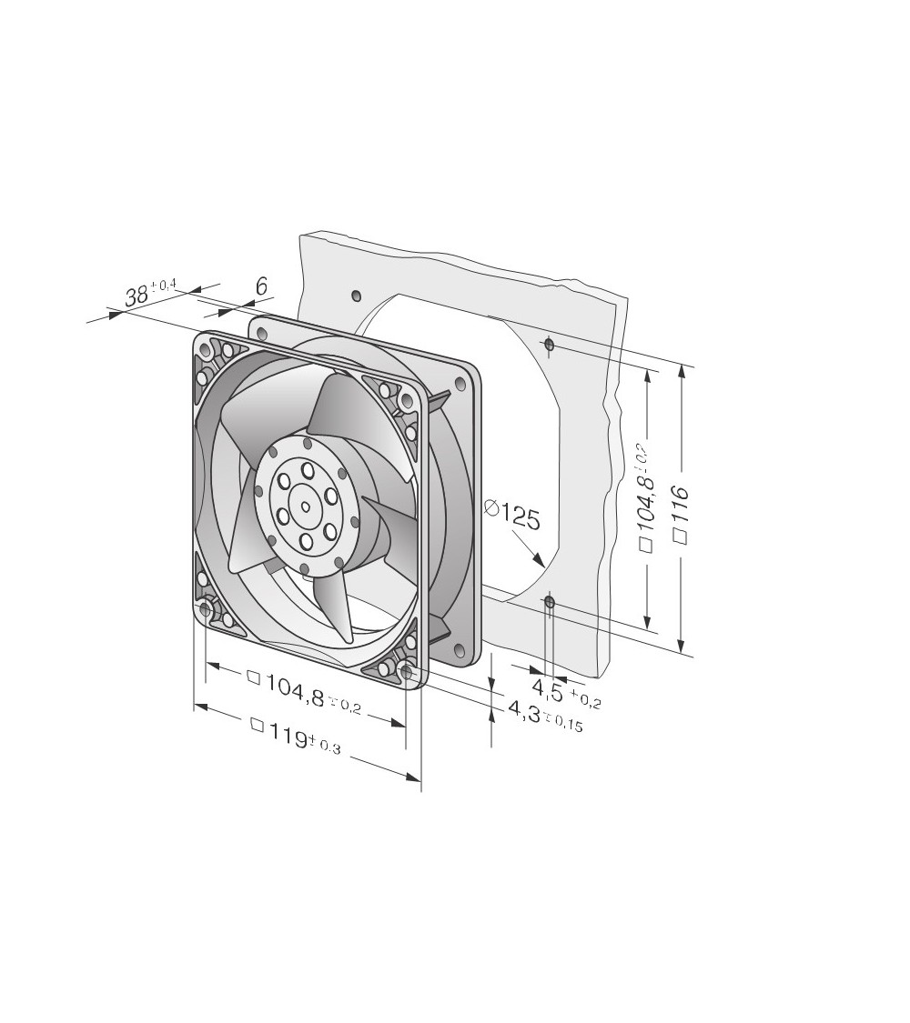 4656 N  PAPST  VENTILATORE    SU CUSCINE TTI ex W2S107