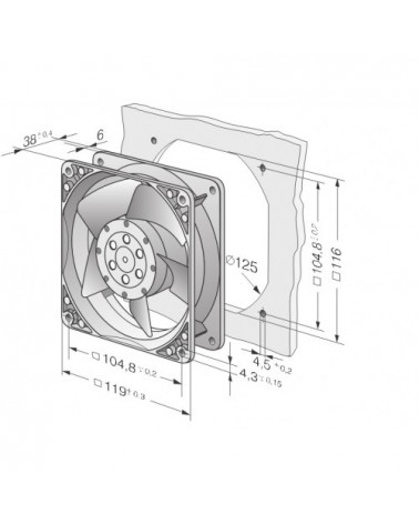 4656 N  PAPST  VENTILATORE    SU CUSCINE TTI ex W2S107