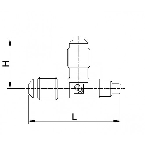 8380/X01      TEE CON ATTACCO CARICA 1/4 x1/4x6