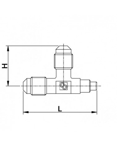 8380/X01      TEE CON ATTACCO CARICA 1/4 x1/4x6