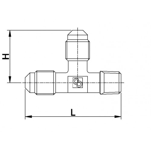 8380/122 TEE CON ATTACCO CARICA 1/4 x1/4x1/8NPT