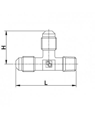 8380/122 TEE CON ATTACCO CARICA 1/4 x1/4x1/8NPT