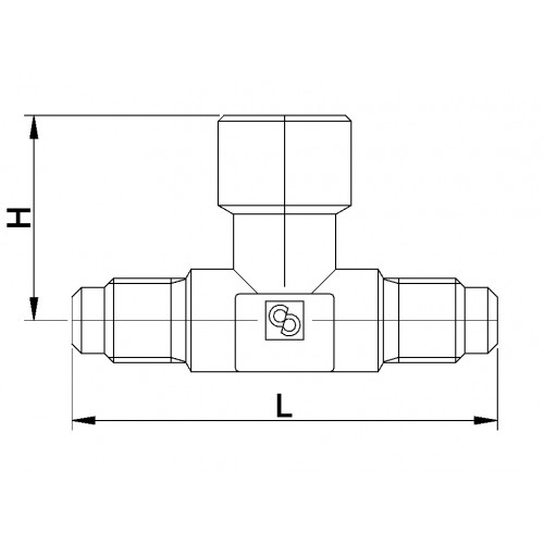 8380/X09      TEE CON ATTACCO CARICA 1/4SAE