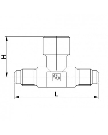 8380/X09      TEE CON ATTACCO CARICA 1/4SAE