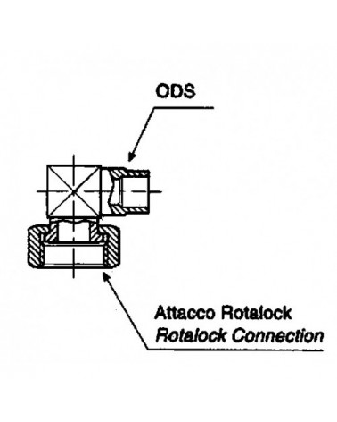 114 - 16ODS 40850N TRONCH A 90'ROTALOK CON PRESA PRESS.X VALV.SCHR.