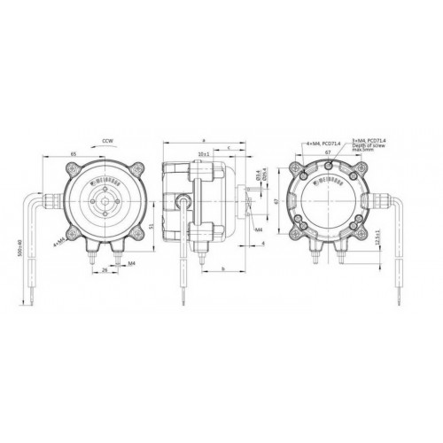 ECM7108AAA2DA402  MOTORE 0,09A  4/7 W