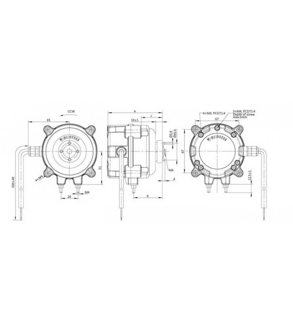 ECM7108AAA2DA402  MOTORE 0,09A  4/7 W