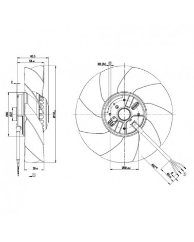 A2E200-AH38-01 D. 200 A.M.    VENTILATOR E  2800 G.