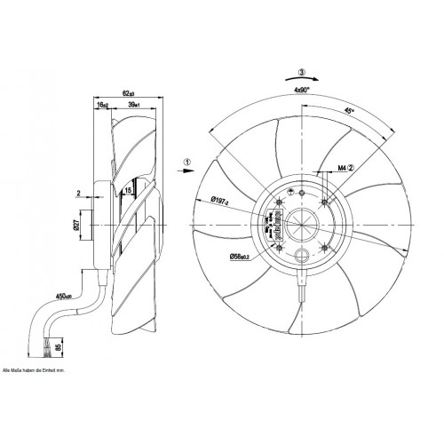 A4S200-AI04-01 D. 200 P.M.  VENTILATORE 1400 G.