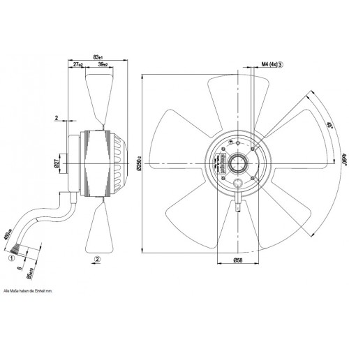 A2D250-AA02-01 D. 250 A.T.  VENTILATORE 2670 GIRI