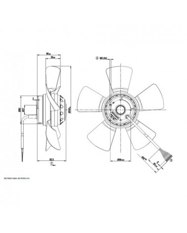 A2D250-AA02-02 D. 250 P.T.  VENTILATORE 2670 GIRI