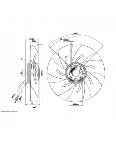 A4E250-AH02-09 D. 250 A.M.VENTILATOR E  1400 GIRI EX AH0201