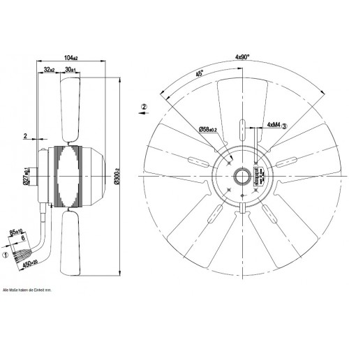 A2D300-AD02-01 D. 300 A.T.    VENTILATOR E  2500 GIRI