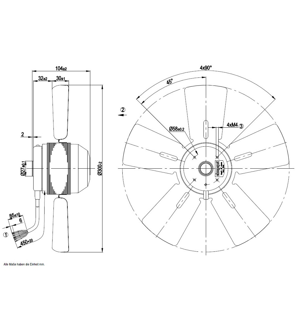 A2D300-AD02-01 D. 300 A.T.    VENTILATOR E  2500 GIRI