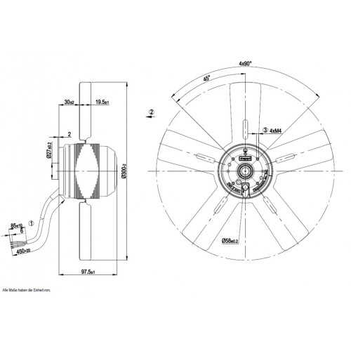 A2E300-AC47-01 D. 300 A.M.  VENTILATORE 2500 GIRI  EX A2E300AA0101