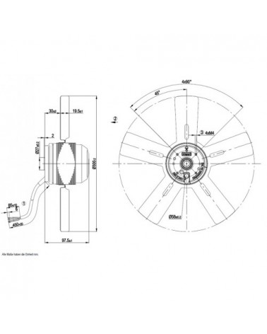 A2E300-AC47-01 D. 300 A.M.  VENTILATORE 2500 GIRI  EX A2E300AA0101