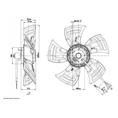 A4D300-AS34-01 D. 300 A.T.    VENTILATOR E  1400 G.  EX...AP2801