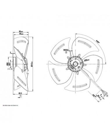 A4E315-AP18-07 D. 315 P.M. VENTILATORE 1400 GIRI