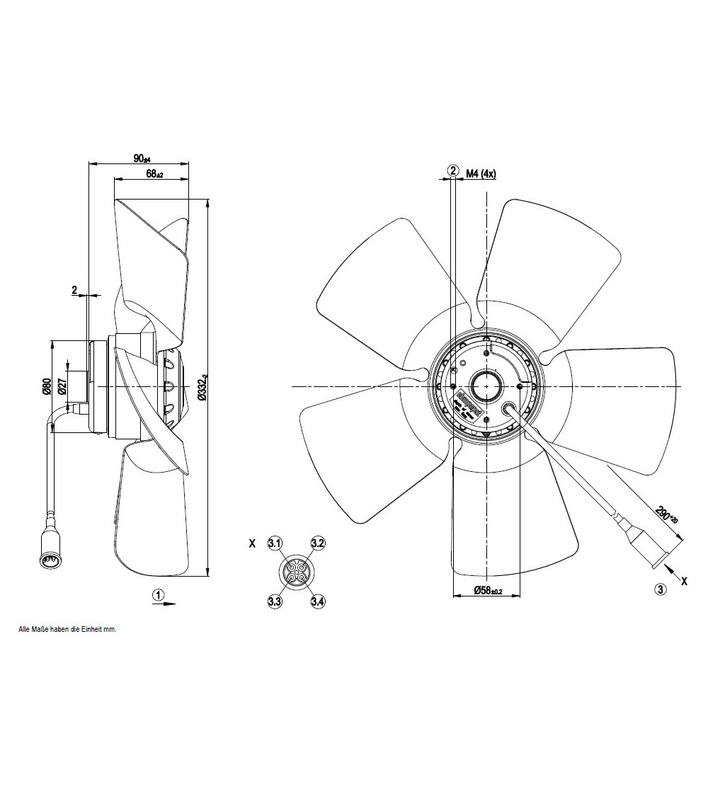 A4E330-AB16-19  D. 330 P.M.VENTILATORE 1400 G.(RIC.LU-VE)  ex.AB18-09