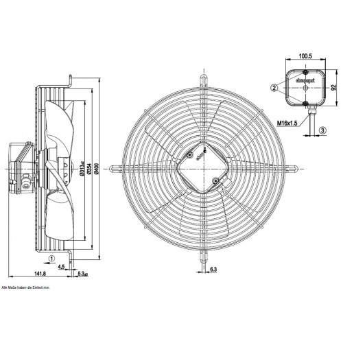 S4E315AB0607  VENTILATORE   ASP. MON. C/GRIGLIA X SER+ECO EX .AC0807