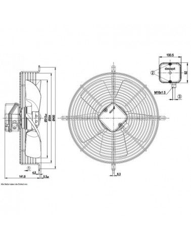 S4E315AB0607  VENTILATORE   ASP. MON. C/GRIGLIA X SER+ECO EX .AC0807