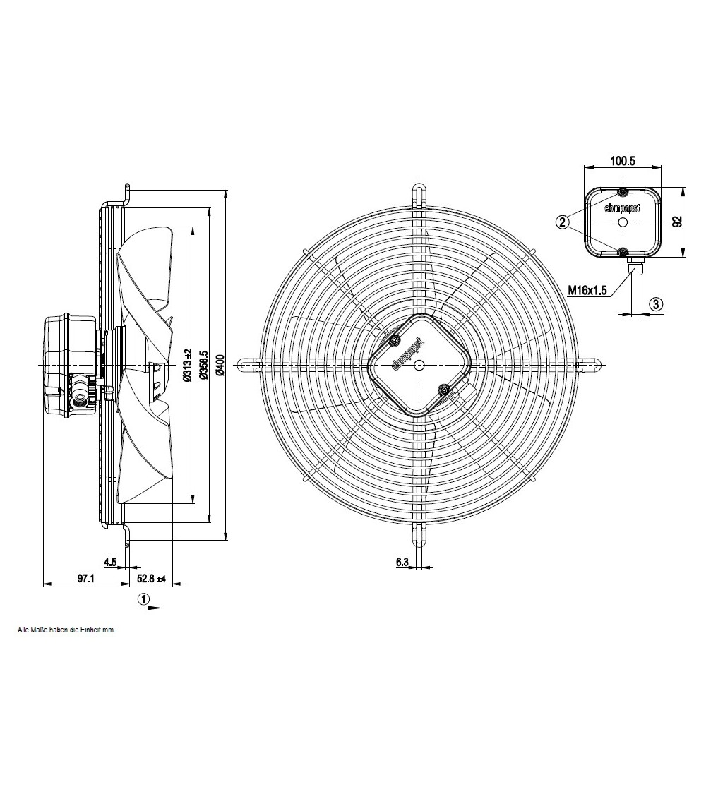 S4E315-AB06-09   VENTILATORE P.M. C/GRI. (SER+ECO(STE)  EX AC08-09