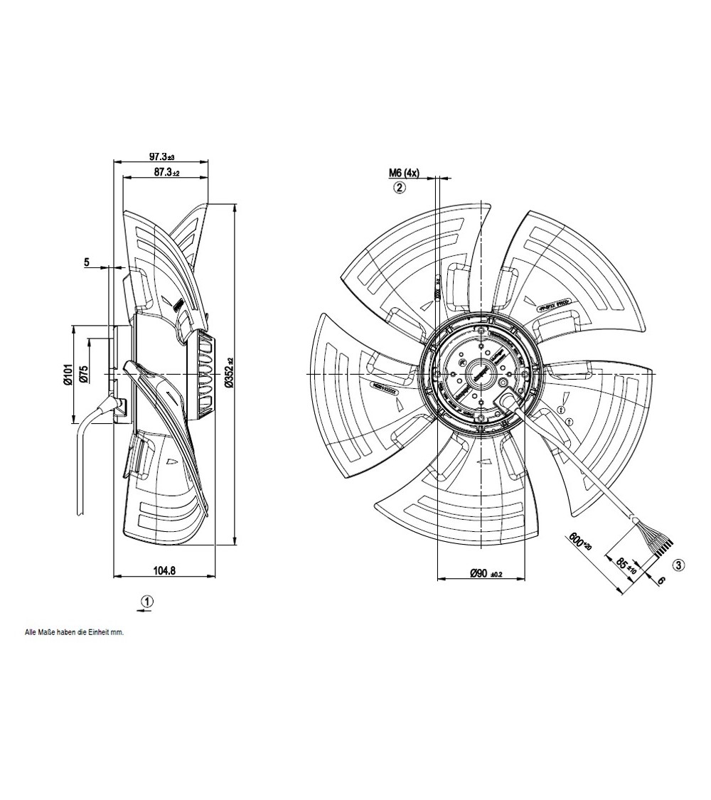 A4D350-AN08-01 D. 350 A.T.    VENTILATOR E  1400 GIRI  EX ..AP08-01